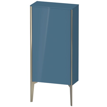 Xviu Semi-Tall Cabinet Stone Blue High Gloss